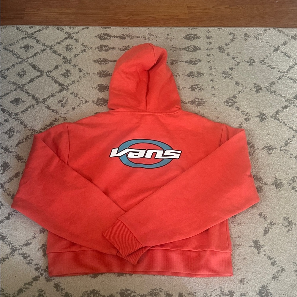 Vans Orange Hoodie with Logo